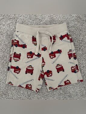 Gap Kids Fire Truck Print Drawstring Shorts